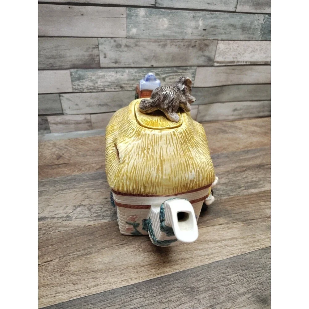 Fitz & Floyd Teapot Collectible Fables & Fairytales THREE LITTLE PIGS #792/1500